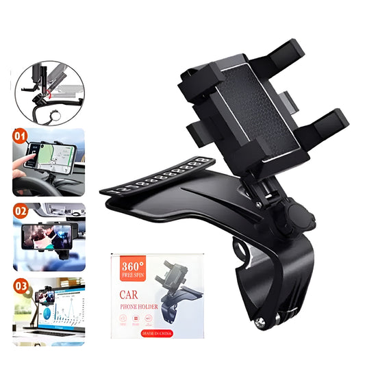 CAR Smart Phone Holder - 360 Free Spin | 360° Mobile Holder Foldable | 360° Rotateable Strong Grip Mobile Holder for Cars