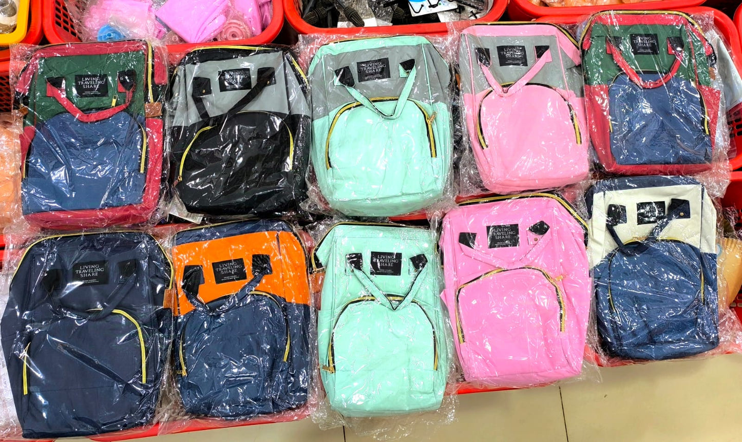 Large Capacity Mummy Bag Multi-function Women Backpack Nursing Bag for Baby Care Unisex Travail Backpack (Random color)