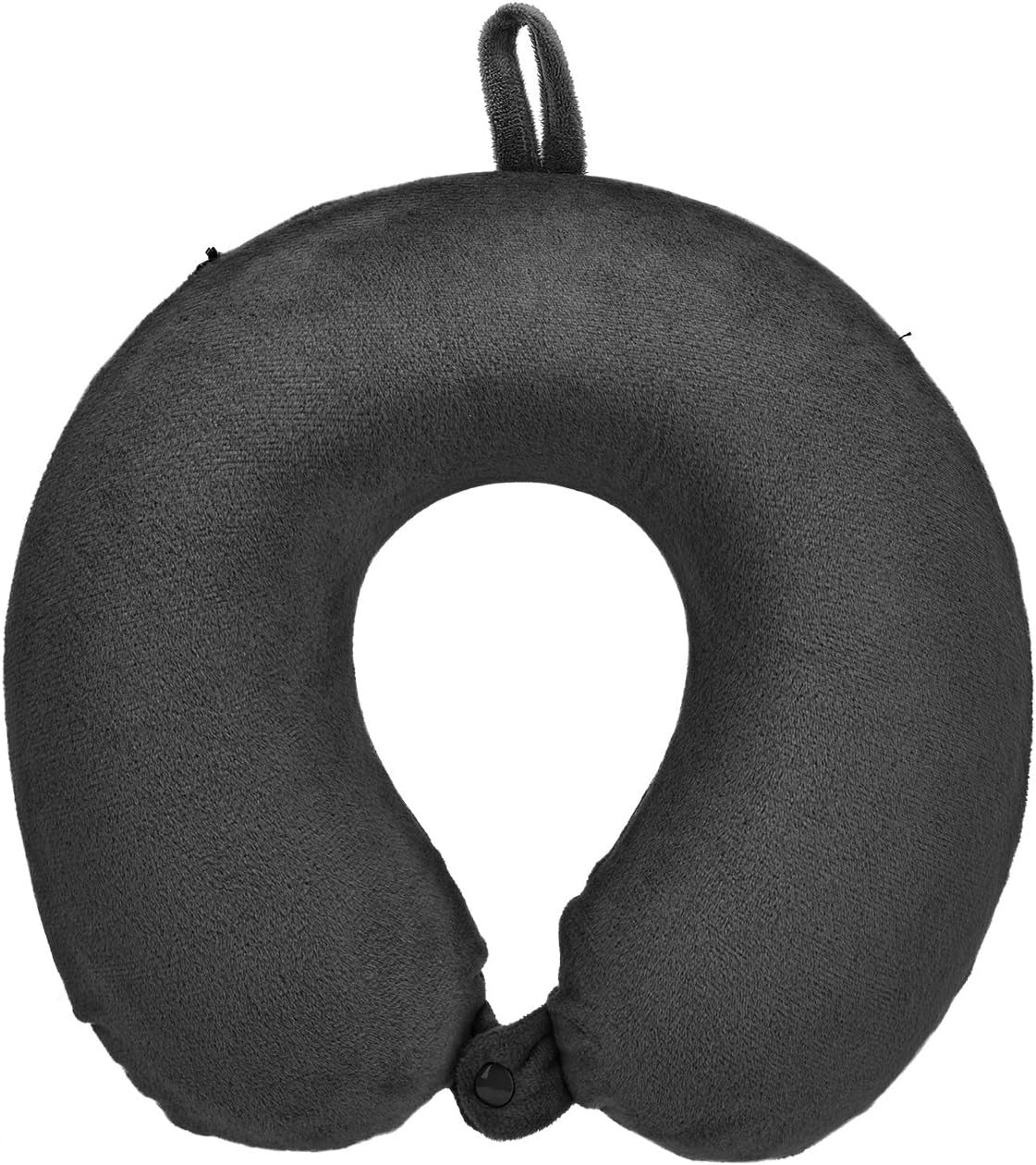 H HOMEWINS 100% Pure Memory Foam Travel Pillow – Soft Neck & Head Support Cushion for Airplane, Car, Home & Office (Black)