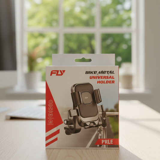Fly Bike Metal Universal Holder – Durable Handlebar Mount for Phones & Devices, Secure Grip for Cycling
